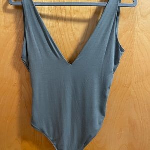 Deep V Green Bodysuit